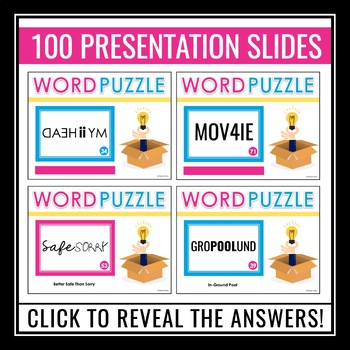 Word Puzzles Brain Teasers By Presto Plans Teachers Pay Teachers