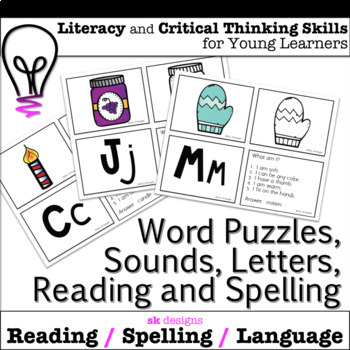 Preview of Word Puzzles Sounds Letters Reading Spelling language arts skills activities