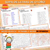Word Puzzles in Spanish otoño Word Scramble - WordSearch
