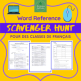 Word Reference Scavenger Hunt (for French Classes)