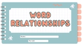 Word Relationships Workbook