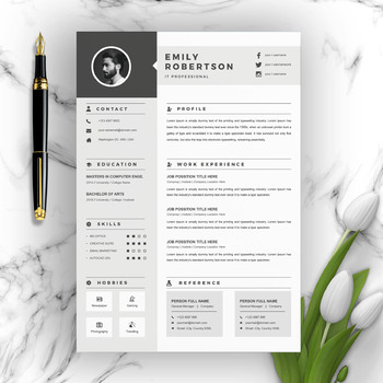 Preview of Word Resume Template One Pages