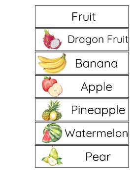 Preview of Word Rings - Fruit (Picture Word Cards)