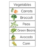 Word Rings - Vegetables (Picture Word Cards)