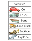 Word Rings - Vehicles (Picture Word Cards)