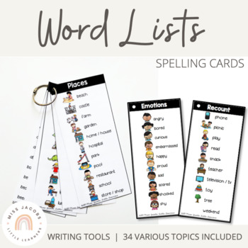 Preview of Word Lists | Writing Center Tools