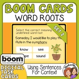 Word Root Digital Boom Cards Using Sentences for Context (Set 2)