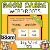 Word Root Digital Boom Cards Using Word Pairs