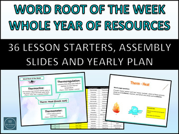 Preview of Word Root of the Week Resources Bundle