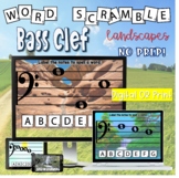 Word Scramble - Music Bass Clef Note Spelling