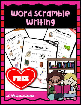 Word Scramble Writing with colorful picture for memory by AC