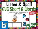 Word Scrambles: Listen & Spell CVC Short A Words Boom Card