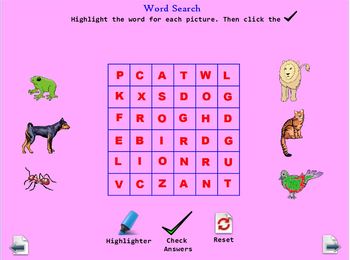 Preview of Word Search 1 for New Readers A Pinkley Product