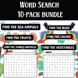 Word Search 10-Pack Bundle | Vocabulary Activities | Early