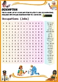 Word Search Activity - Jobs list