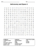 Word Search - Astronomy & Space 1