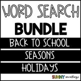 Word Searches for the ENTIRE Year! (Back to School, Season