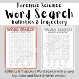 Ballistics & Trajectory Word Search