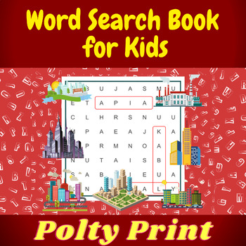 Preview of Summer Word Search Book for Kids