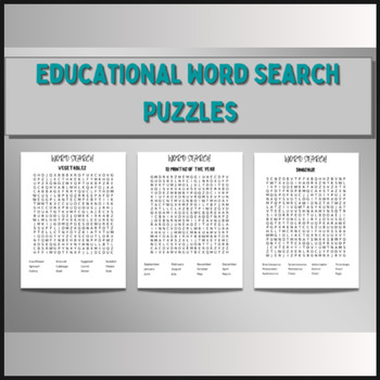 Preview of Word Search Bundle | 3rd Grade Worksheets