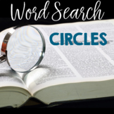 Word Search CIRCLES Geometry Vocabulary Activity
