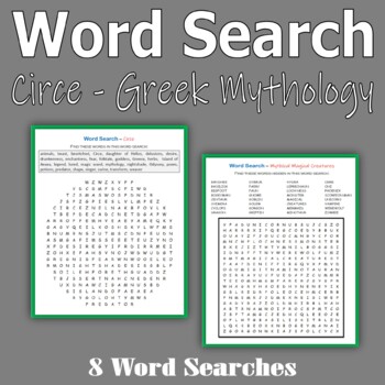 Preview of Word Search - Circe ( Greek Mythology)