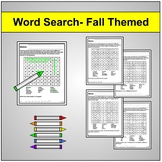 Word Search- Fall Themed