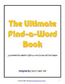 Preview of Word Search - Find-a-Word - Themed Pages - Ebook - 69 pages