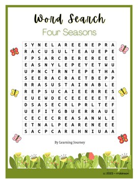 Preview of Word Search - Four Seasons