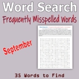 Word Search - Frequently Misspelled Words in September (El