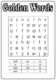 Word Search - High Frequency Words - Sight Words - Golden Words