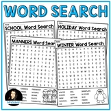 Word Search Holiday Winter Word Search
