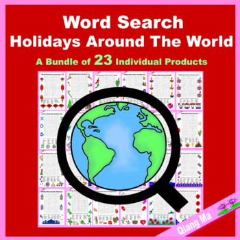 Preview of Word Search: Holidays Around The World Bundle