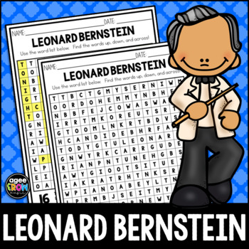 Preview of Word Search | Leonard Bernstein with Digital Resources