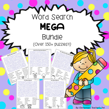 Preview of Word Search MEGA Bundle- Over 150 Puzzles!!