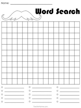 word search templates for spelling vocabulary phonics by teacher karma