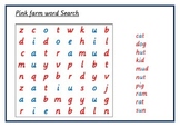 Word Search - Montessori Pink Box Farm words