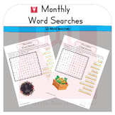 Word Search- Monthly Handwriting Activity