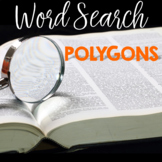 Word Search POLYGONS Geometry Vocabulary Activity