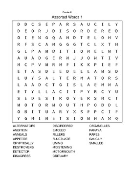 Preview of Word Search Puzzle