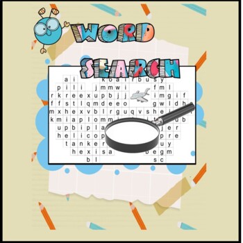 Preview of Word Search Puzzle Game Vocabulary Spelling worksheets Morning work
