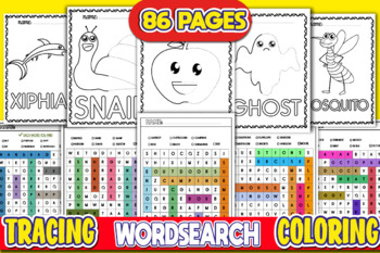 Preview of Word Search Puzzle Worksheet | Tracing & Coloring Pages | Fine Motor Activities