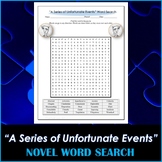 Word Search Puzzle for “A Series of Unfortunate Events” No