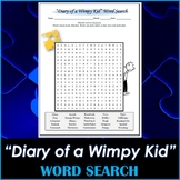 Word Search Puzzle for "Diary of a Wimpy Kid" Novel by Jef