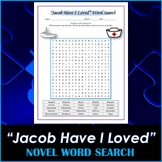 Word Search Puzzle for "Jacob Have I Loved" Novel by Kathe