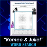 Word Search Puzzle for "Romeo and Juliet" by William Shakespeare