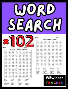 Preview of Word Search Puzzles | End of the Year activities | Worksheet Activity Printables