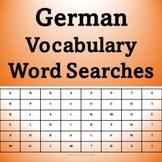 German Vocabulary Word Search Puzzles