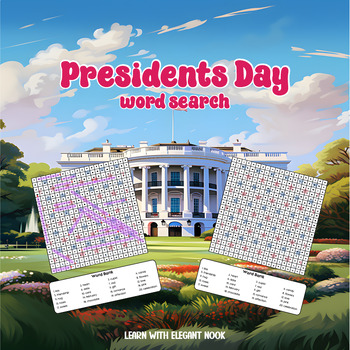 Preview of Word Search Puzzles Presidents Day Worksheet Activity