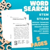 Word Search Puzzles - STEAM /STEM. Growth Mindset